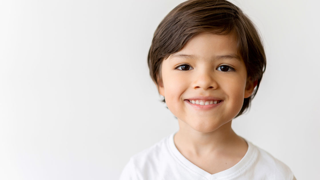 Young boy smiling